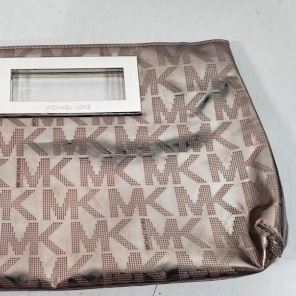 Michael Michael Kors w/COA Metallic Patent Leather Berkley Clutch - Picture 4 of 7